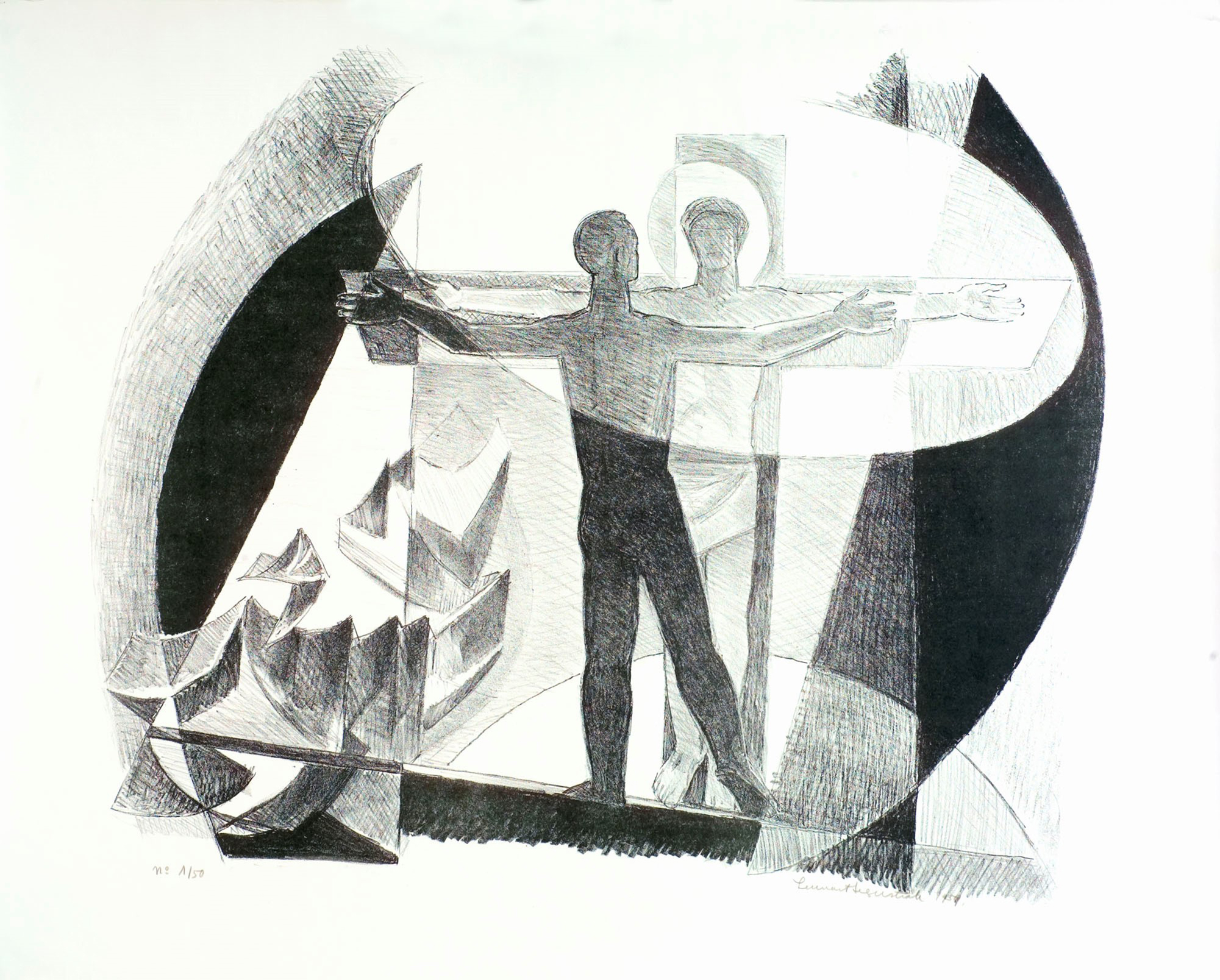 Vapautus -  Befrielsen
litografia/litografi 88 x 60 cm, 1959