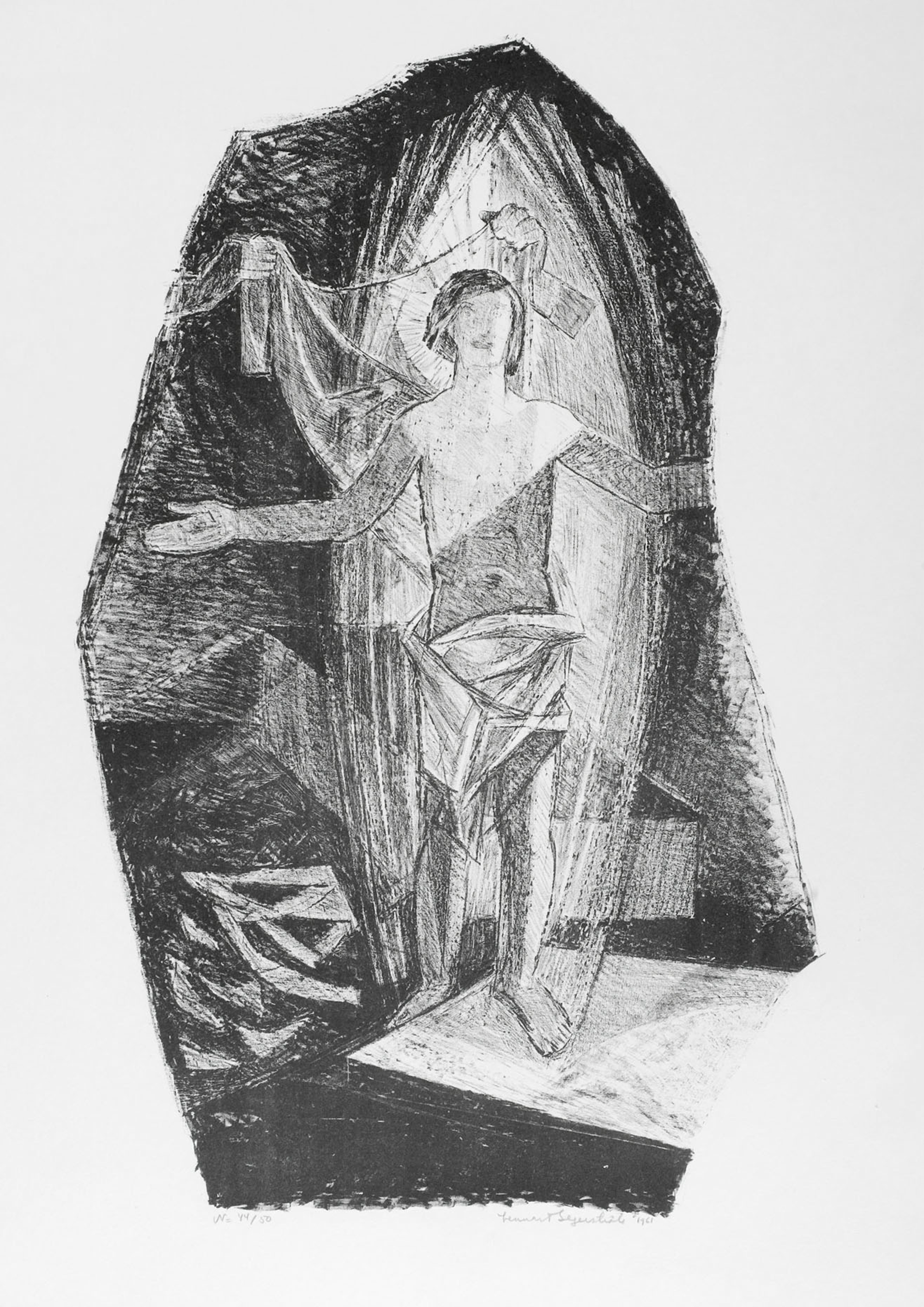 Ylösnousemus - Uppståndelsen
litografia/litografi 74 x 51 cm, 1961